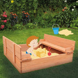 Liberty House Toys Kids Sandpit With Seating and Cover
