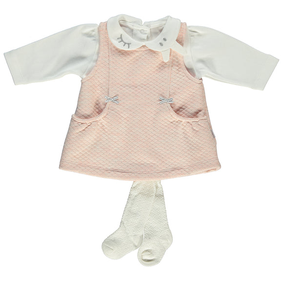 Bebetto Girls Top, Dress And Tights Set (3-12mths)