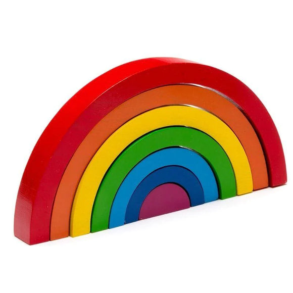 Best Years  Wooden Rainbow Stacker Toy - Traditional Colours