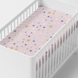 Happy Friday Moon Dream Fitted Sheet Cot Pink 60/120cm