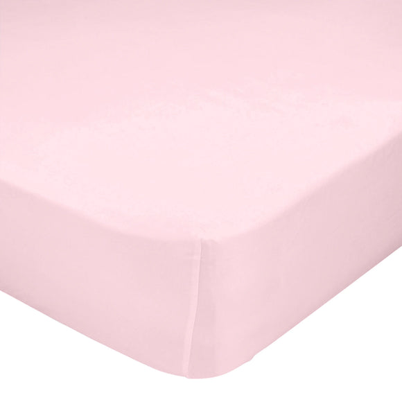 Happy Friday Basic Fitted Sheet Cot Bed Pink 70/140cm