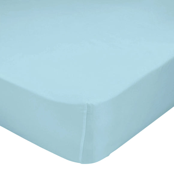 Happy Friday Basic Fitted Sheet Cot Bed Blue 70/140cm
