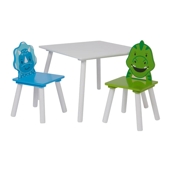 Liberty House Toys Kids Dinosaur Table and Two Chairs Set