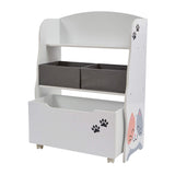 Liberty House Toys Kids Cat and Dog Storage Unit with Roll-Out Toy Box