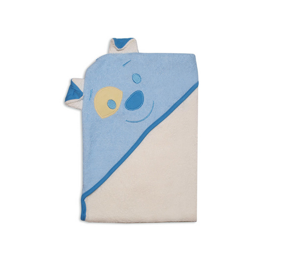 Baby Hooded Square Towel Bear Blue