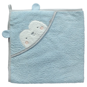 Bebetto Hooded Square Baby Towel Blue With Ears