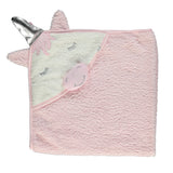 Bebetto Hooded Square Baby Towel Unicorn Pink