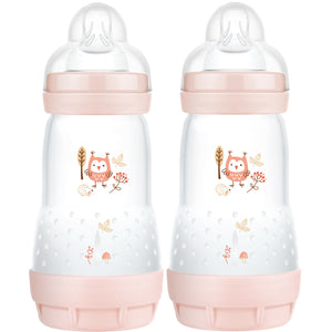MAM Easy Start Baby Bottle 2-Pack 260ml Pink 2+m