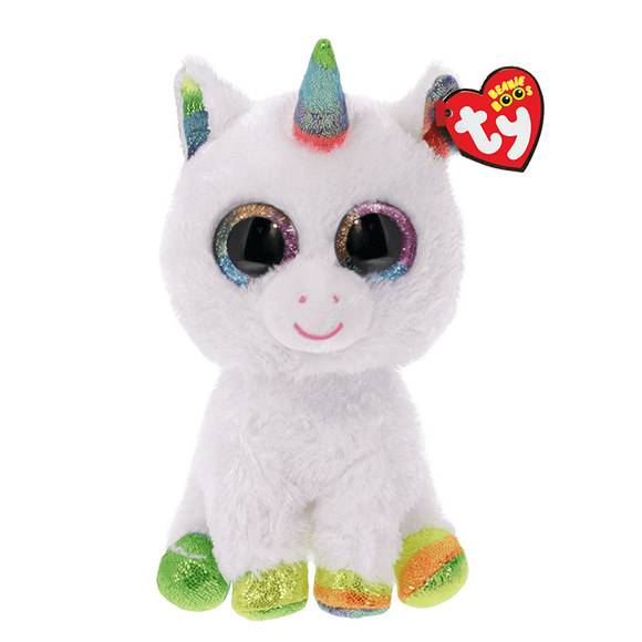 TY Pixy White Unicorn Beanie Boo Soft Toy 15cm