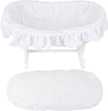 Small Foot Doll's Wicker Cradle White