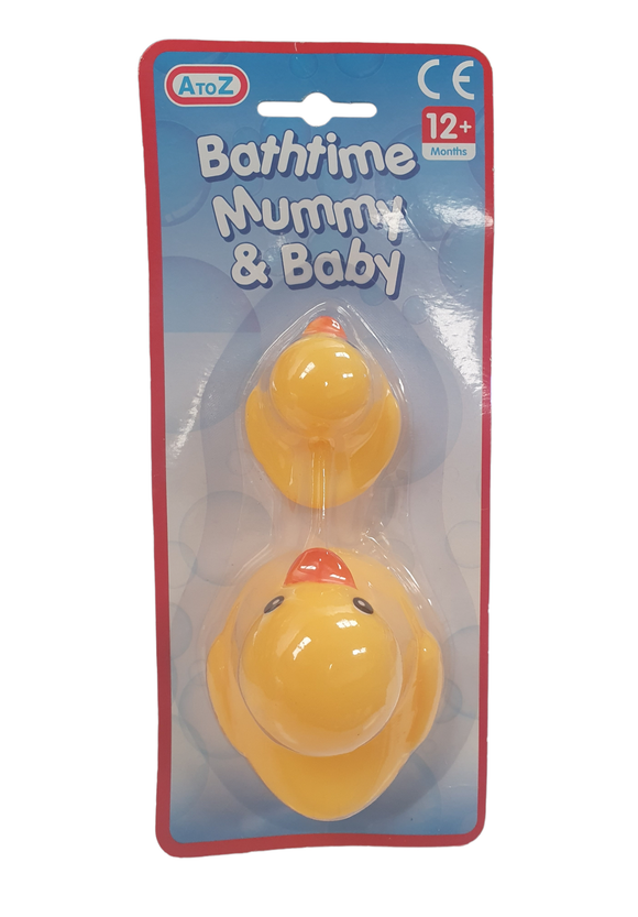 A to Z Mummy and Baby Bath Toy Ducks