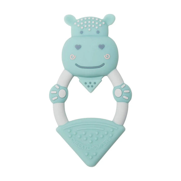 Cheeky Chompers Textured Baby Animal Teether - Chewy the Hippo