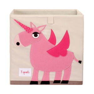 3 Sprouts Storage Box Unicorn Pink