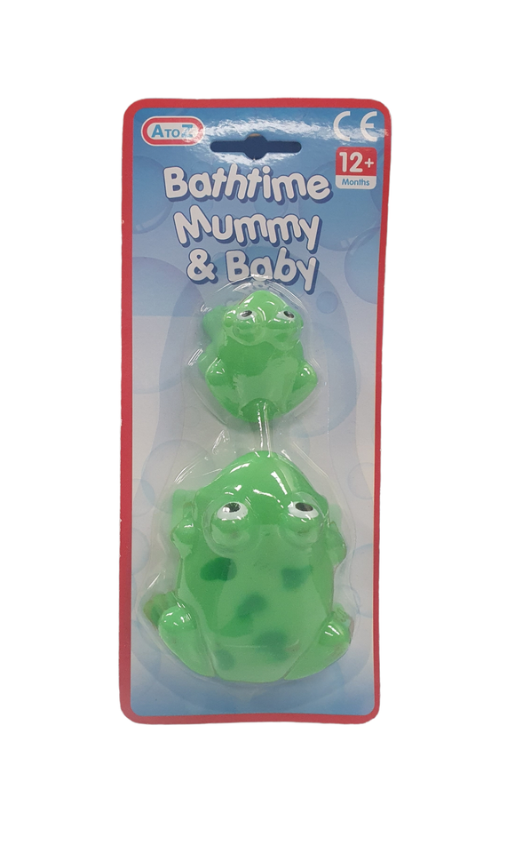 A to Z Mummy and Baby Bath Toy Frogs