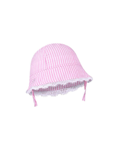 Yo Club Baby Girl Summer Sun Hat Pink Striped (0-6mths)