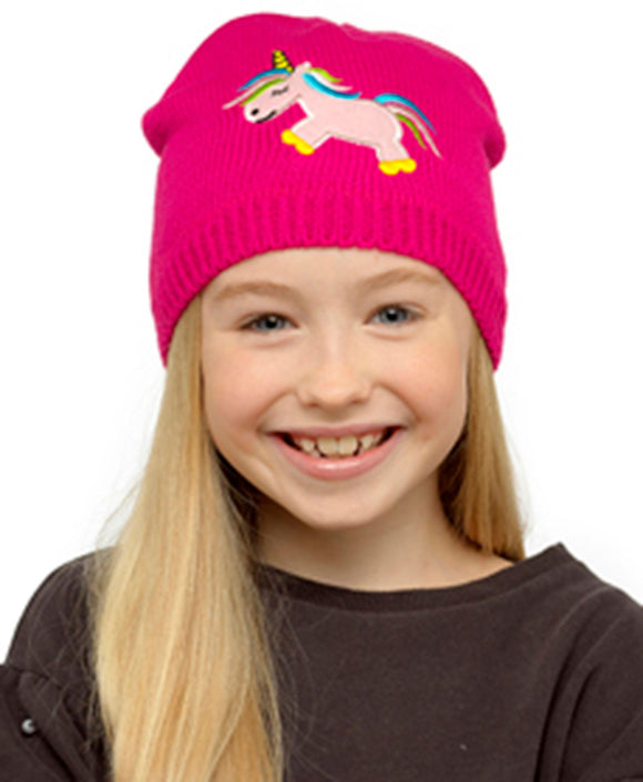 Unicorn Beanie Hat Pink (4-6yrs)