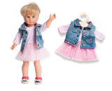 Heless Doll TuTu Dress with Denim Vest Doll Size 35-45cm