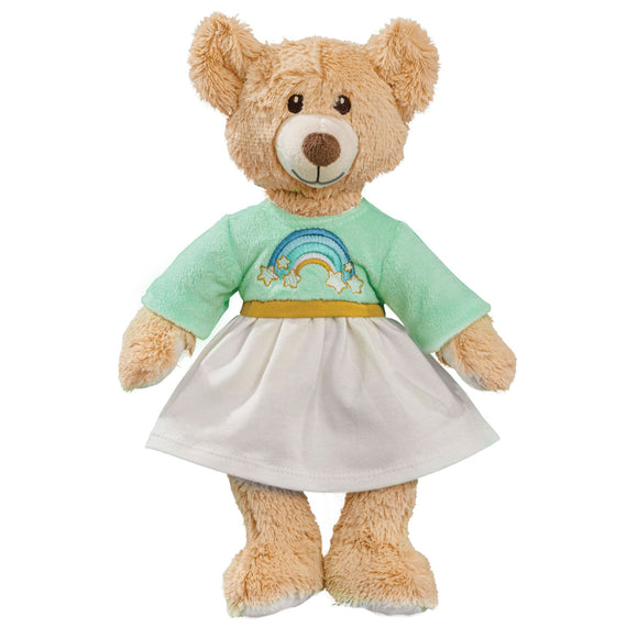 Heless Cuddly Teddy Bear Soft Toy 'Teddy Rainbow' With Clothes, 32cm