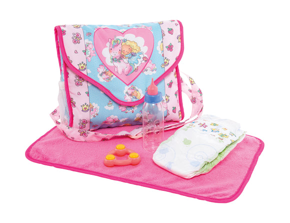 Heless Doll Changing Bag 'Unicorn Emil & Fairy Emma' with Accessories