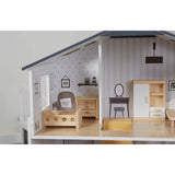 Liberty House Toys Contemporary Dolls House with 18 Handcrafted Wood Furniture Accessories