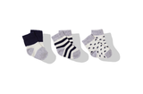 Bebetto Baby Boy Ankle High Socks 3Pk Stars and Stripes (0-3mths)
