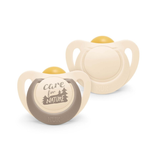 NUK For Nature Latex Soother 2-Pack Beige 0-6m