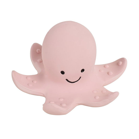 Tikiri My 1st Tikiri Ocean Buddies Octopus Natural Rubber Teether Rattle And Bath Toy