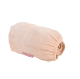 Little Crevette Cotton Muslin Fitted Sheet Powder Pink 60/120cm