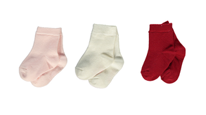 Bebetto Baby Girl Socks Ankle High 3Pk (0-6mths)