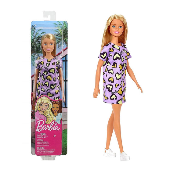 Barbie Chic Fashion Doll Blonde Hair Purple Dress