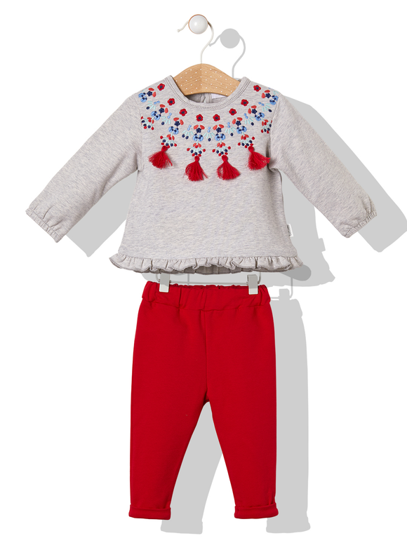Bebetto Baby Girl 2-Piece Set Hearts Red (3mths-3yrs)
