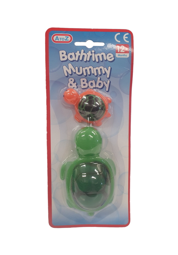A to Z Mummy and Baby Bath Toy Turtles